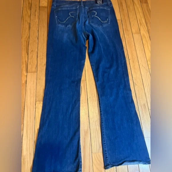 rock republic kasandra jeans Women’s 16M Blue Flare Western Rhinestone R Pocket - Picture 5 of 10